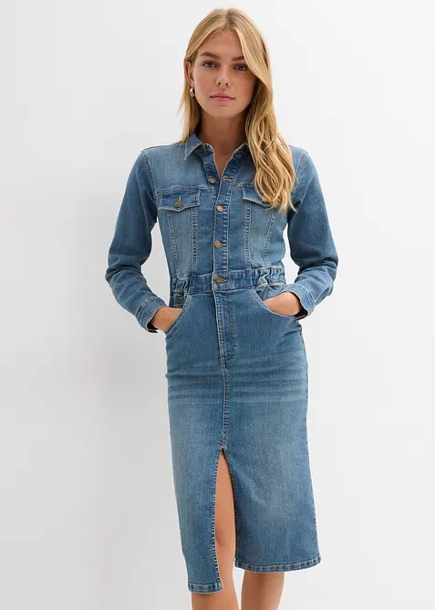 Jeanskl&auml;nning med ekologisk bomull, bonprix