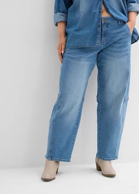 Barrel-jeans Mid Waist, bonprix