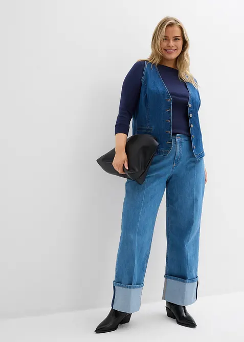 Loose Straight-Jeans Mid Waist, Full Length, bonprix
