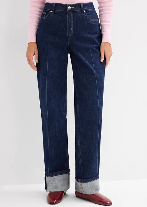 Loose Straight-Jeans Mid Waist, Full Length, bonprix