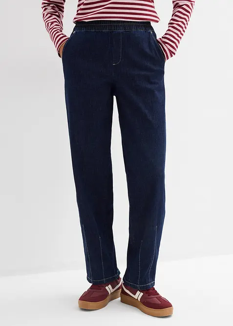 Barrel jeans Mid Waist, res&aring;rlinning, bonprix