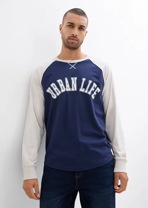 L&aring;ng&auml;rmad T-shirt i ekologisk bomull, bonprix