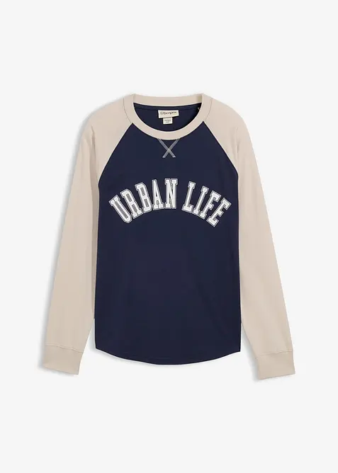 L&aring;ng&auml;rmad T-shirt i ekologisk bomull, bonprix