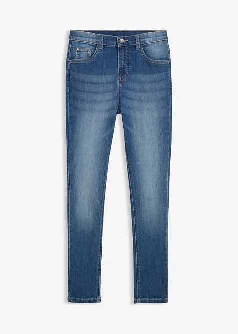 Stretchjeans med Skinny Fit och reglerbar linning, Straight, bonprix