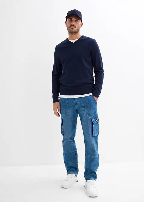 Cargojeans med Relaxed Fit, Straight, bonprix