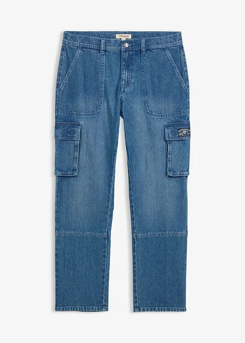 Cargojeans med Relaxed Fit, Straight, bonprix