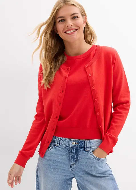 Finstickad cardigan, bonprix