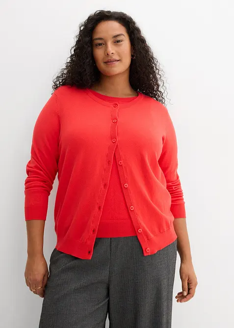 Finstickad cardigan, bonprix