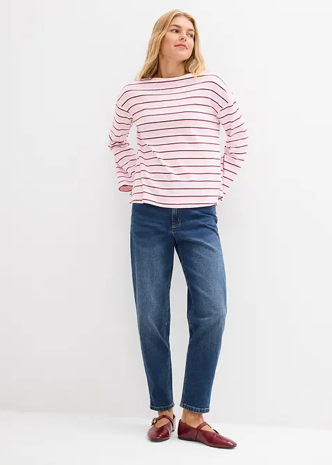 L&aring;ng&auml;rmad topp i ekologisk bomull, bonprix