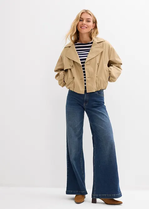 L&aring;ng&auml;rmad topp i ekologisk bomull, bonprix