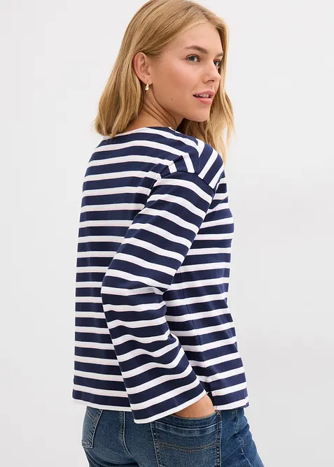 L&aring;ng&auml;rmad topp i ekologisk bomull, bonprix