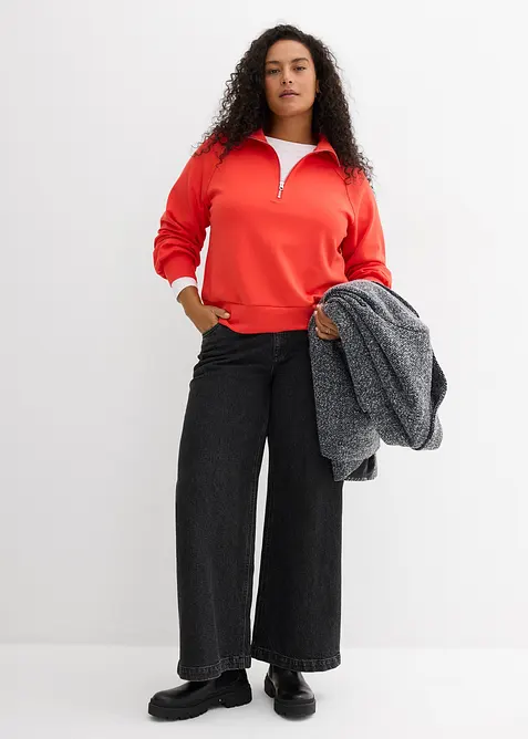 Sweatshirt av mjuk, stabil trik&aring;, bonprix