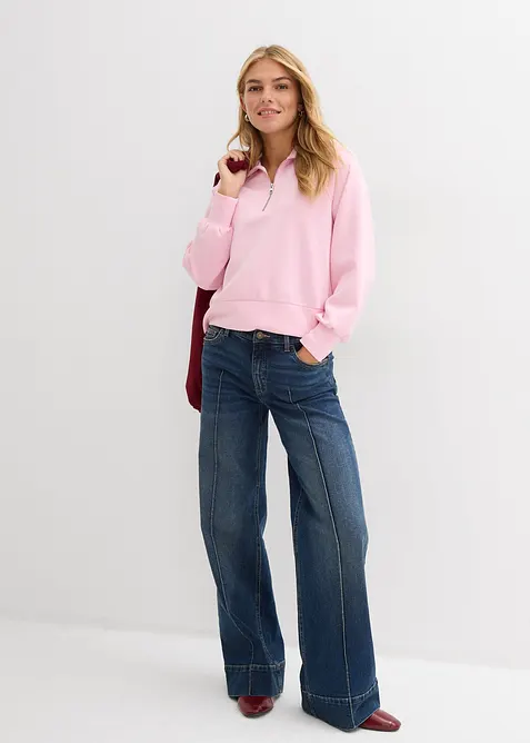 Sweatshirt av mjuk, stabil trik&aring;, bonprix