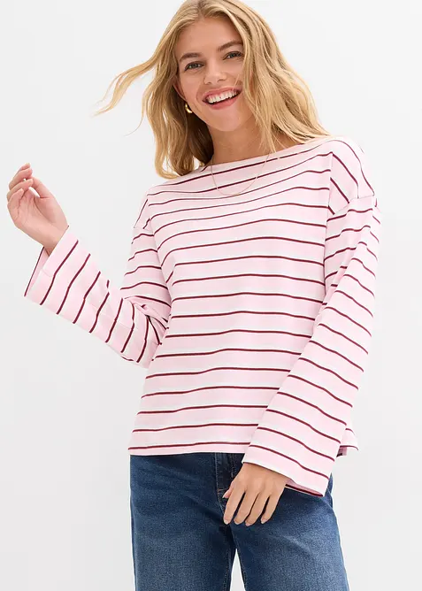 L&aring;ng&auml;rmad topp i ekologisk bomull, bonprix