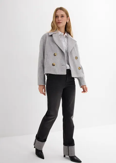 Blus i oversizemodell av bomull, bonprix