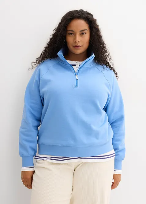 Sweatshirt med bomull, bonprix