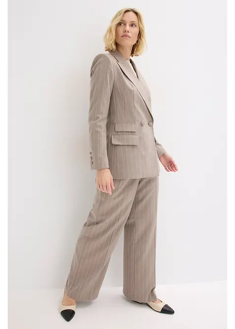 Kritstrecksrandig kavaj, bonprix