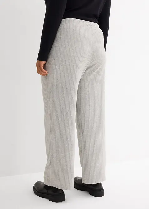 Ribbstickad jerseybyxa (2-pack), bonprix