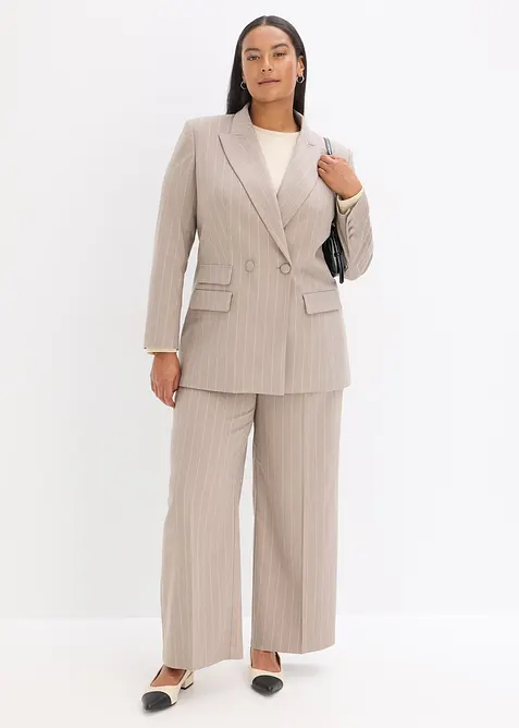 Kritstrecksrandig kavaj, bonprix