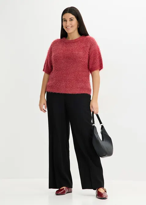 Grovstickad tr&ouml;ja med fj&auml;dergarn, bonprix