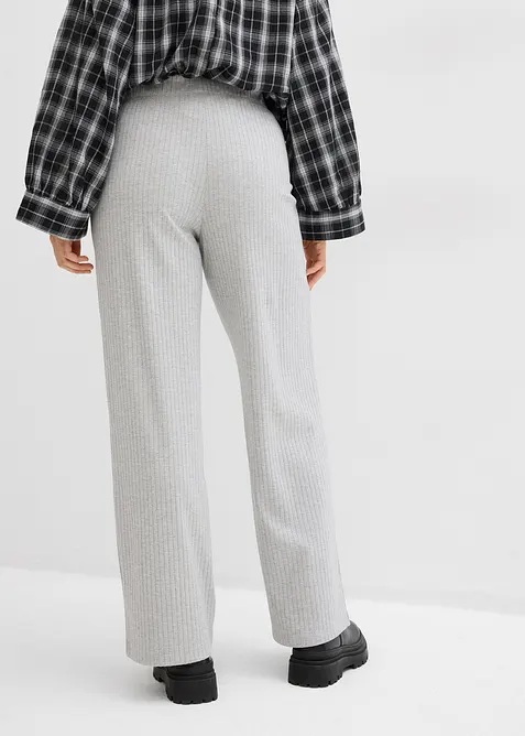 Ribbstickad jerseybyxa (2-pack), bonprix