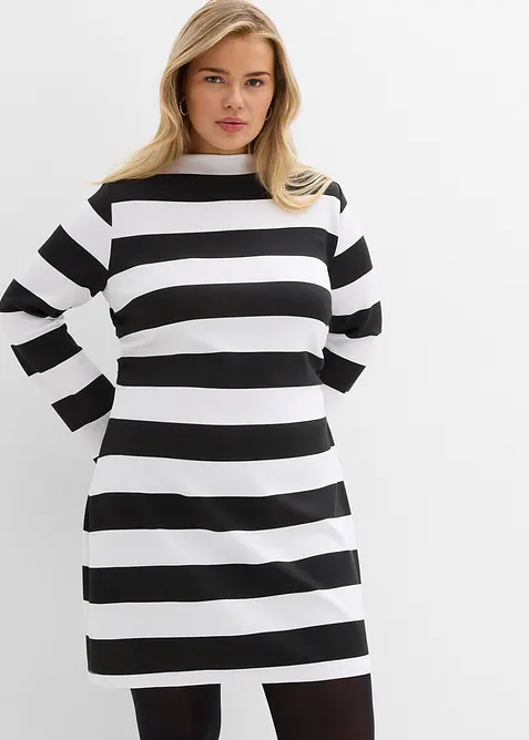 Jerseykl&auml;nning med st&aring;krage, bonprix