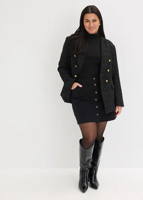 Dubbelkn&auml;ppt boucl&eacute;kavaj, bonprix