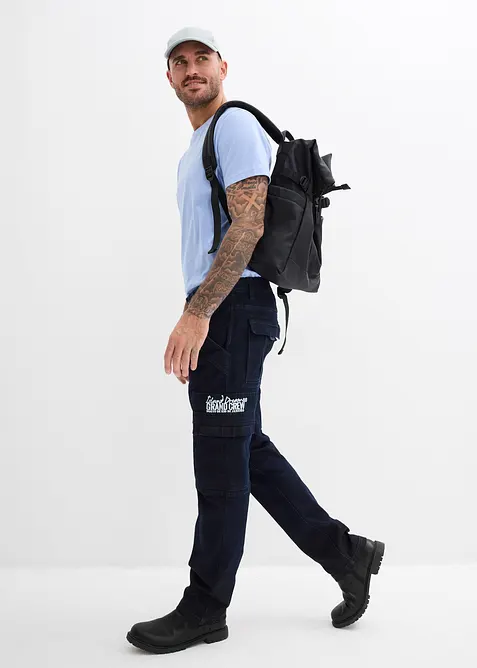 Relaxed Fit Stretch Jeans med bekv&auml;m midja, Straight, bonprix