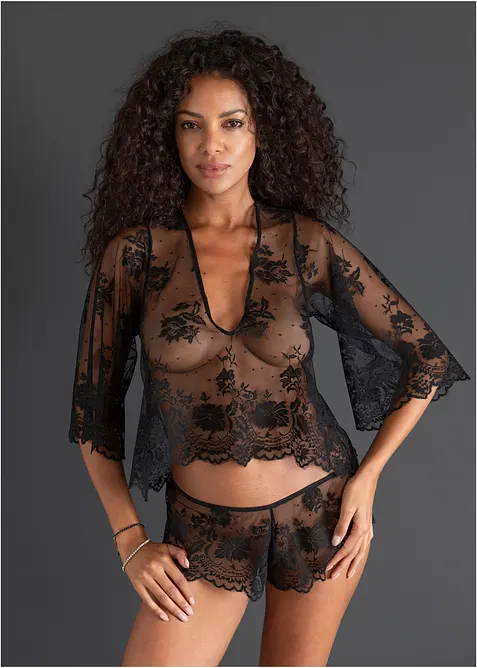 L&aring;ng&auml;rmad topp + hipstertrosa (2 delar), bonprix