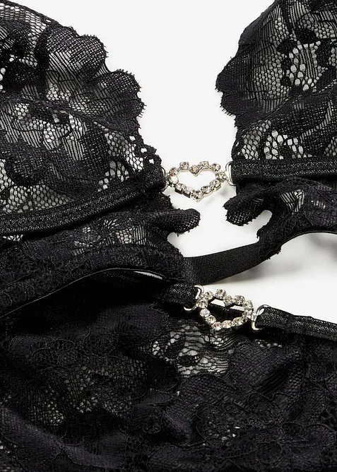 Bralette och stringtrosa ouvert (2 delar), bonprix