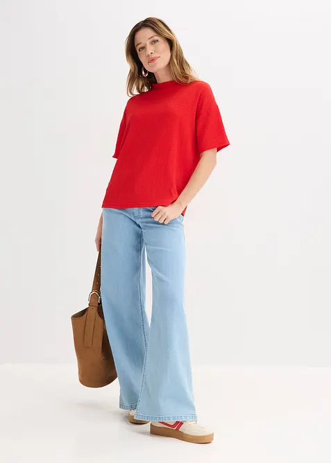 Cr&eacute;petopp med struktur, bonprix