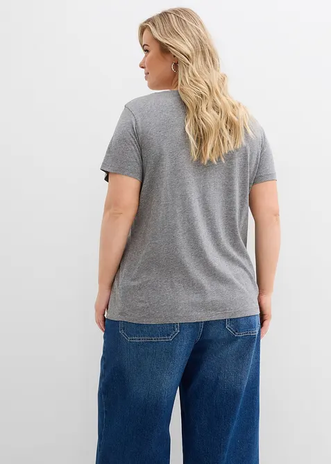 T-shirt i bomull och viskos, bonprix