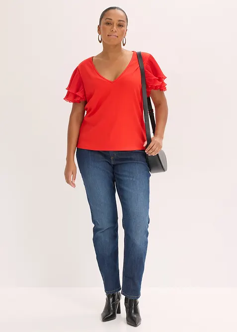 Topp med volanger, bonprix