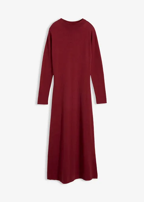 Finstickad maxikl&auml;nning i bomull med kashmir, bonprix