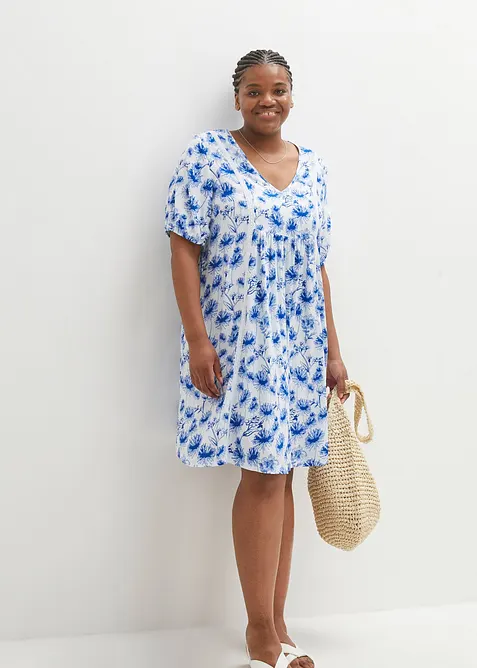 Kn&auml;l&aring;ng v&auml;vd tunikakl&auml;nning med spetsdetaljer, bonprix