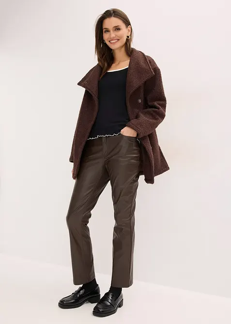 Ribbstickad topp, bonprix