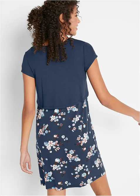 Blommig mamma-/amningskl&auml;nning i jersey, bonprix
