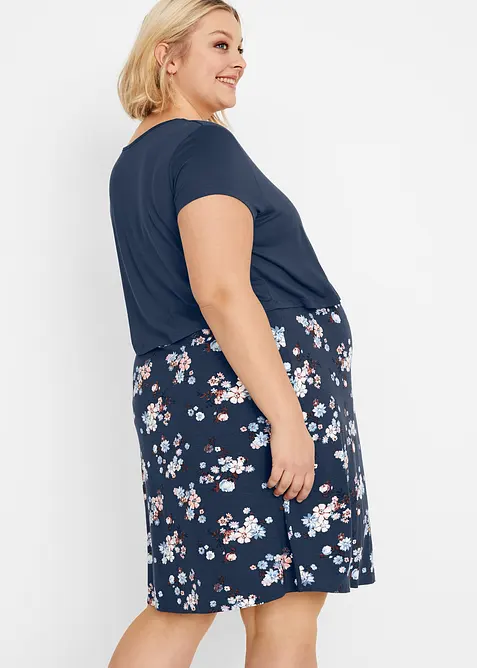 Blommig mamma-/amningskl&auml;nning i jersey, bonprix