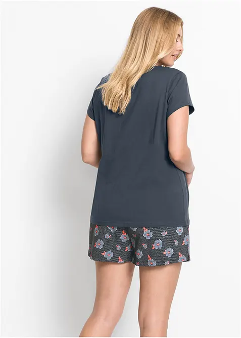 Pyjamas med shorts, av ren bomull, bonprix