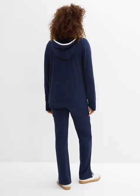 Stretchig tr&auml;ningsoverall i bomull (2 delar), bonprix