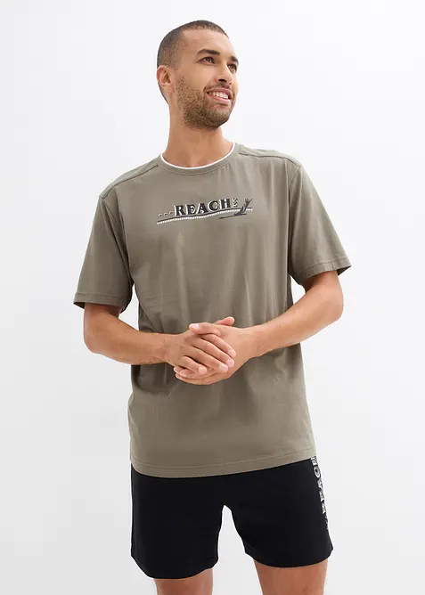 Kort pyjamas med mjuk bomull, bonprix