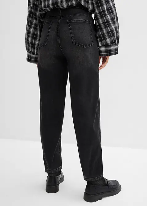 Barreljeans, High Waist, ekologisk bomull, bonprix