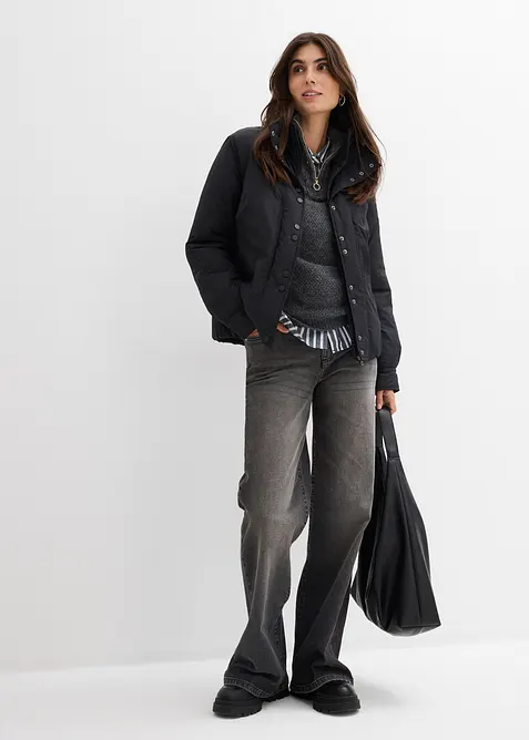 Vattenavvisande jacka med extrakrage, bonprix