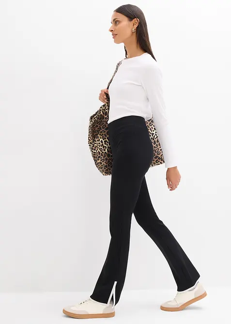 Punto di Roma-byxa med kontrastf&auml;rgade slitsar i bensluten, bonprix