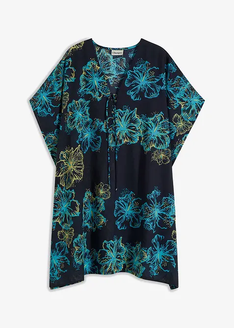 Transparent strandtunika med V-ringning, bonprix