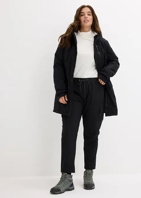 Vattent&auml;t funktionsparkas med teddyp&auml;ls och huva, bonprix