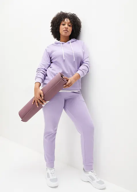 Joggingdr&auml;kt i bomullsmix (2 delar), bonprix