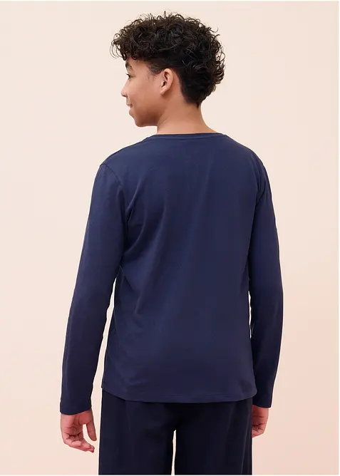 L&aring;ng&auml;rmad T-shirt med ekologisk bomull (5-pack), bonprix