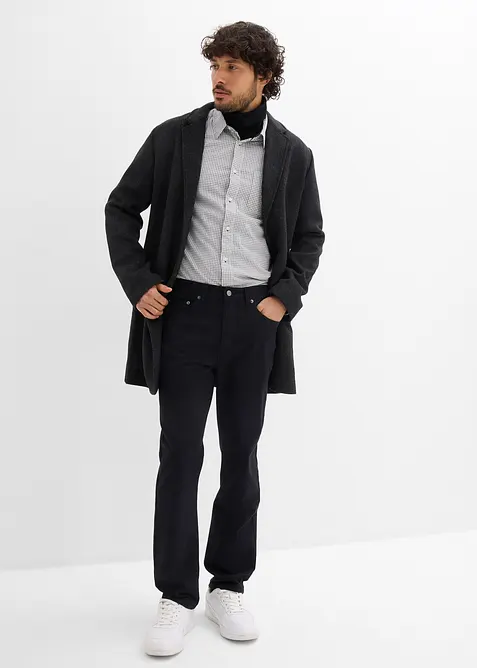 Stretchbyxa i klassisk modell med bekv&auml;m midja, Straight, bonprix