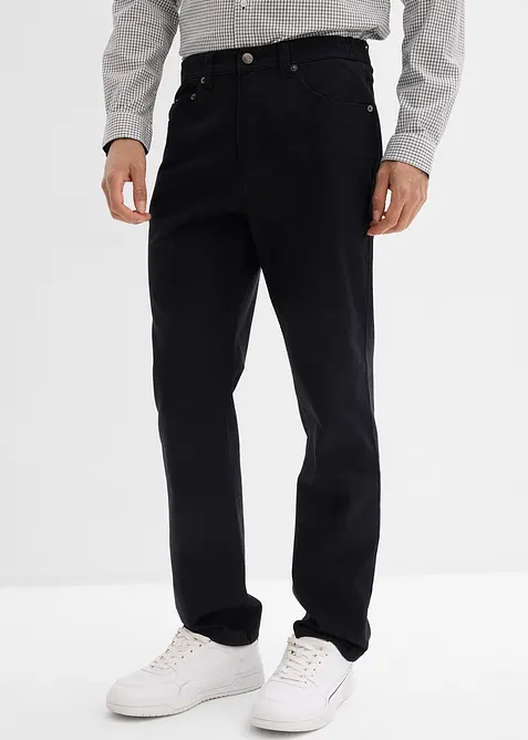 Stretchbyxa i klassisk modell med bekv&auml;m midja, Straight, bonprix